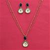 Indo Western Classic Pendant Set With Mehndi Plating