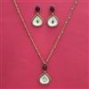 Indo Western Classic Pendant Set With Mehndi Plating