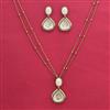 Indo Western Classic Pendant Set With Mehndi Plating