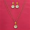 Indo Western Classic Pendant Set With Mehndi Plating