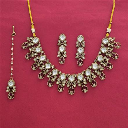 Indo Western Classic Necklace Set With Mehndi Plating