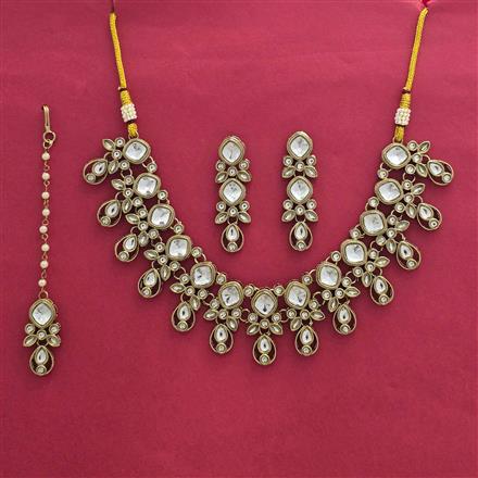 Indo Western Classic Necklace Set With Mehndi Plating