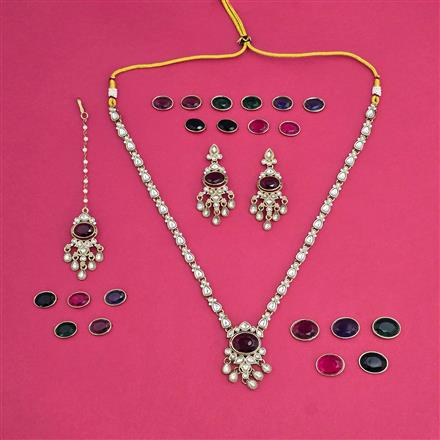 Indo Western Classic Necklace Set With Mehndi Plating
