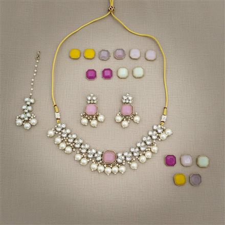 Indo Western Classic Necklace Set With Mehndi Plating