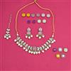 Indo Western Classic Necklace Set With Mehndi Plating