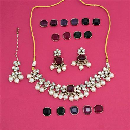 Indo Western Classic Necklace Set With Mehndi Plating
