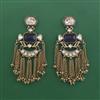 Indo Western Long Earring With Mehndi Plating