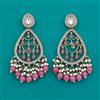Indo Western Long Earring with Mehndi Plating