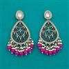 Indo Western Long Earring with Mehndi Plating