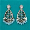 Indo Western Long Earring with Mehndi Plating