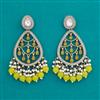 Indo Western Long Earring with Mehndi Plating