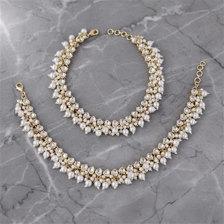 Indo Western Moti Payal With Gold Plating