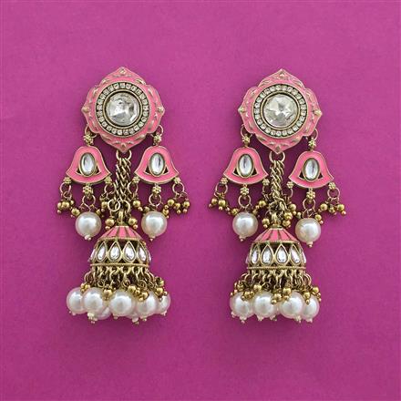 Indo Western Jhumki with Mehndi Plating