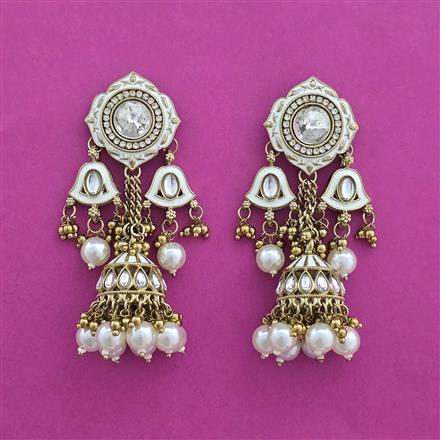 Indo Western Jhumki with Mehndi Plating