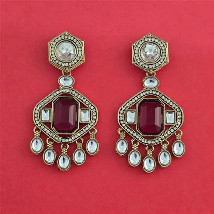Indo Western Classic Earring With Mehndi Plated