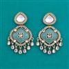 Indo Western Classic Earring with Mehndi Plating