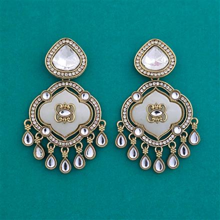 Indo Western Classic Earring with Mehndi Plating