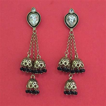 Indo Western Jhumki With Mehndi Plating