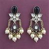 Indo Western Pearl Earring with Mehndi Plating