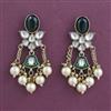 Indo Western Pearl Earring with Mehndi Plating