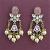 Indo Western Pearl Earring with Mehndi Plating