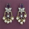 Indo Western Pearl Earring with Mehndi Plating