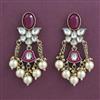 Indo Western Pearl Earring with Mehndi Plating