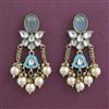 Indo Western Pearl Earring with Mehndi Plating