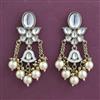 Indo Western Pearl Earring with Mehndi Plating
