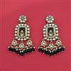 Indo Western Moti Earring With Mehndi Plating