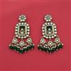 Indo Western Moti Earring With Mehndi Plating