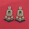 Indo Western Moti Earring With Mehndi Plating