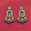 Indo Western Moti Earring With Mehndi Plating