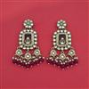 Indo Western Moti Earring With Mehndi Plating