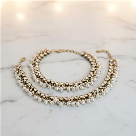 Indo Western Moti Payal With Mehndi Plating