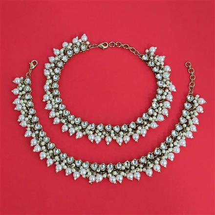 Indo Western Moti Payal With Mehndi Plating