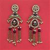 Indo Western Long Earring With Mehndi Plating