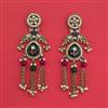 Indo Western Long Earring With Mehndi Plating