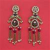 Indo Western Long Earring With Mehndi Plating
