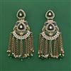 Indo Western Long Earring With Mehndi Plating