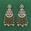 Indo Western Long Earring With Mehndi Plating