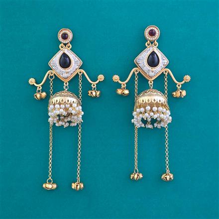 Indo Western Jhumki With Matte Gold Plating