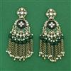 Indo Western Moti Earring With Mehndi Plating