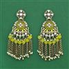 Indo Western Moti Earring With Mehndi Plating
