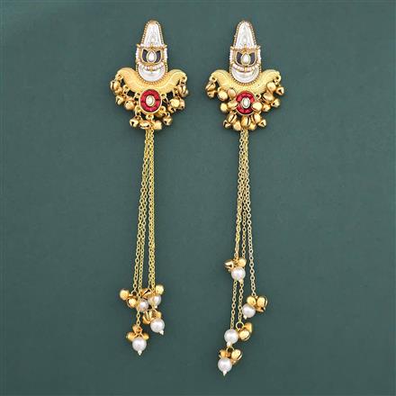 Indo Western Moti Earring With Gold Plating