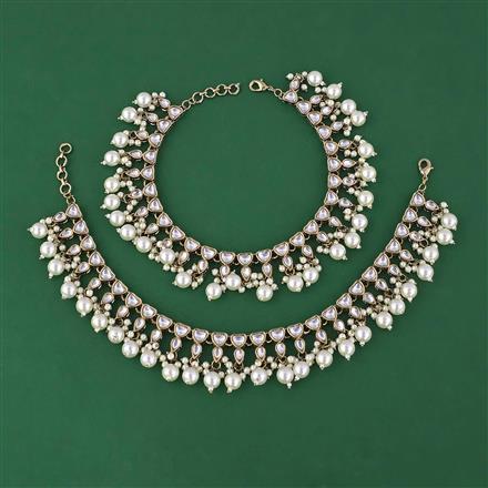 Indo Western Moti Payal With Mehndi Plating