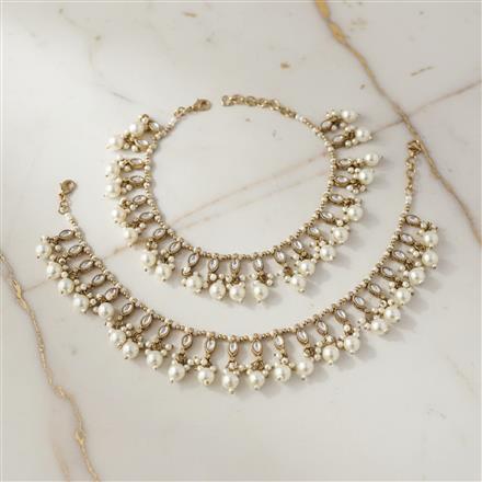 Indo Western Moti Payal With Mehndi Plating