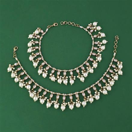 Indo Western Moti Payal With Mehndi Plating