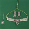 Indo Western Choker Necklace With Mehndi Plating