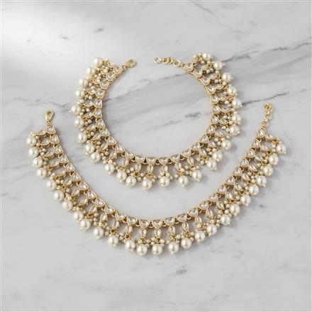 Indo Western Moti Payal With Gold Plating